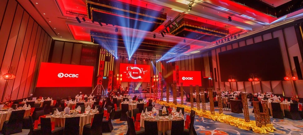corporate event company kl professional stage setup with LED screen, Sound and Light