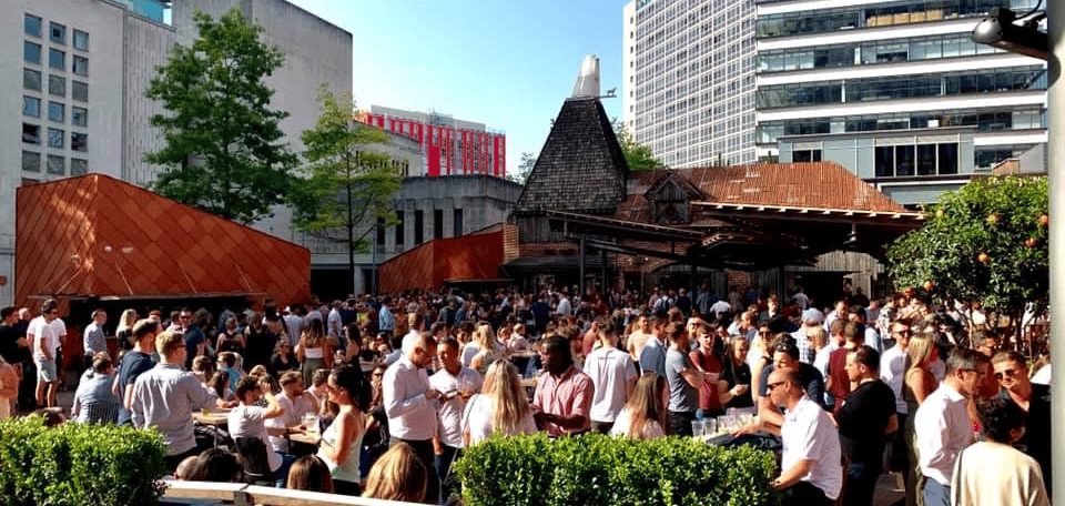 the oast house beer garden manchester