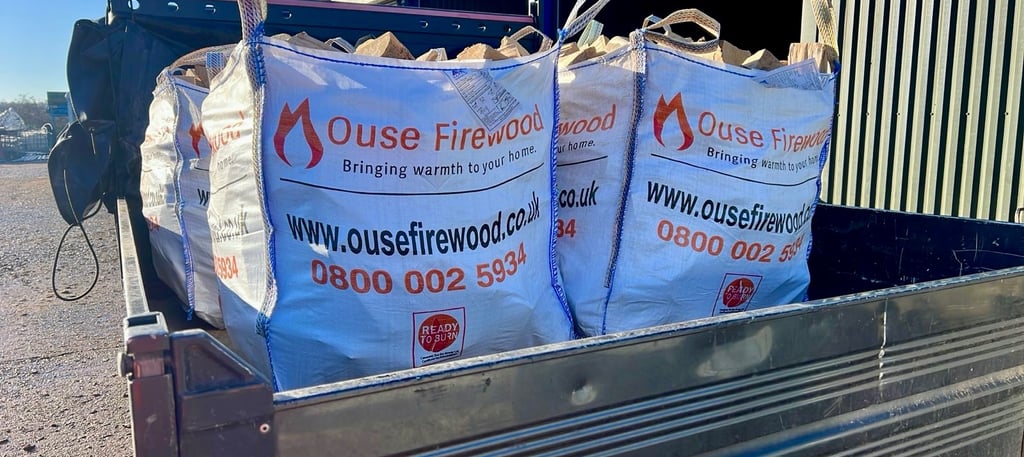 Ouse Firewoodbulk bags kiln-dried logs on truck in Huntingdon