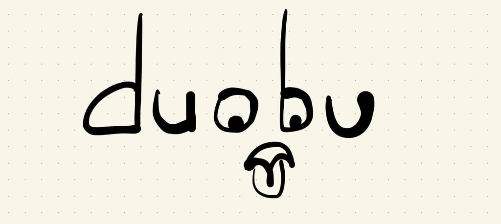 duobu first sketch of the logo