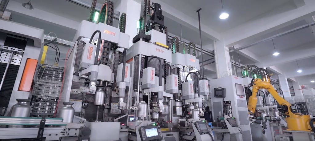 Automatic metalworking production line