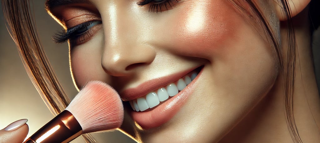 maquiagem simples - blush