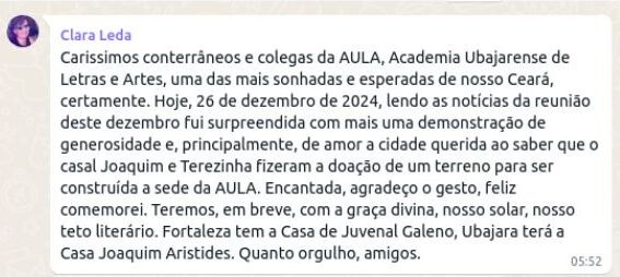 mensagem clara leda