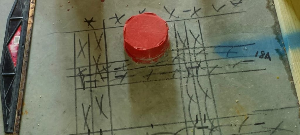 Concrete floor with RADAR Scan