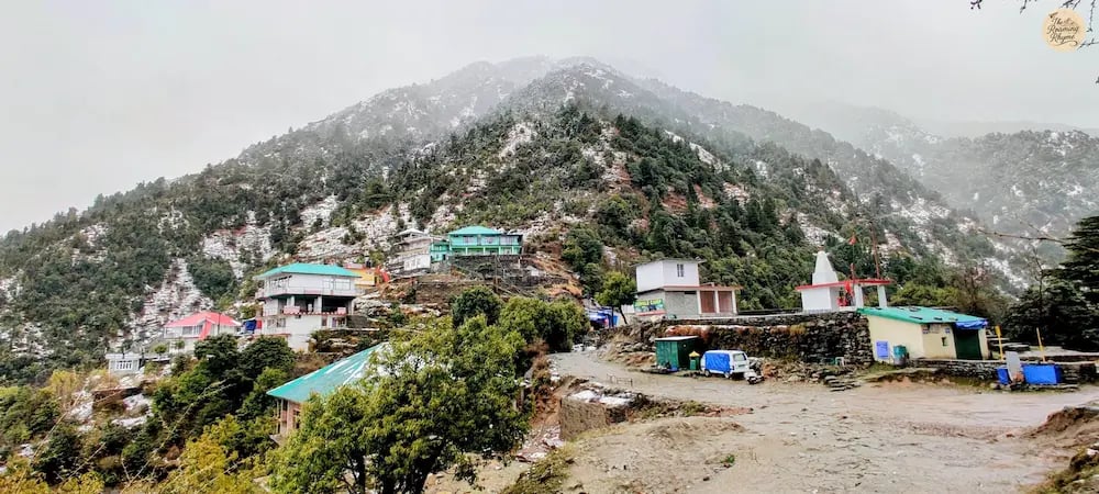 Galu Mata Temple clearing on the Triund trek route, McLeod Ganj, Dharamshala.