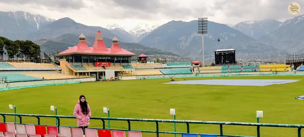 HPCA Stadium Dharamshala scenic view.