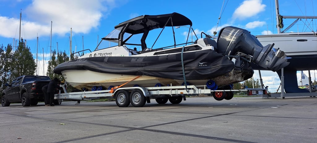 Grande remorque bateau