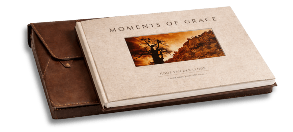 Moments of Grace Coffee Table book with leather stitched carry case