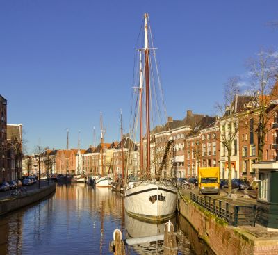 a boat in the water near a dock