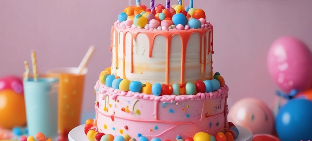 a close up of a cake on a stick