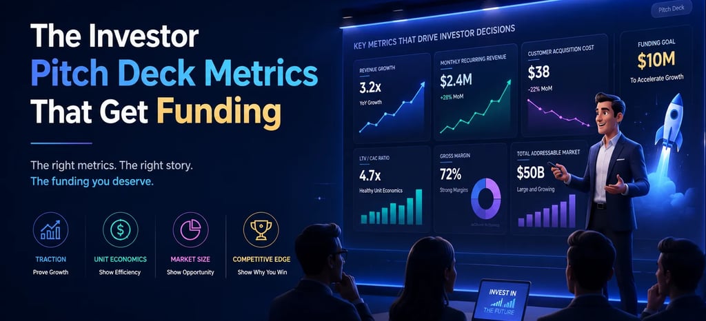 The Investor Pitch Deck Metrics That Get Funding