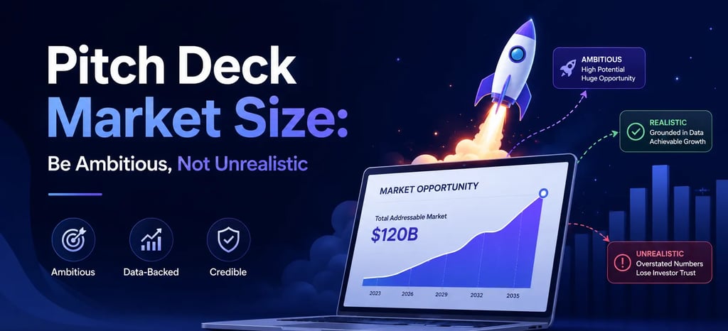 Pitch Deck Market Size: Be Ambitious, Not Unrealistic