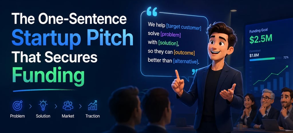 The One-Sentence Startup Pitch That Secures Funding