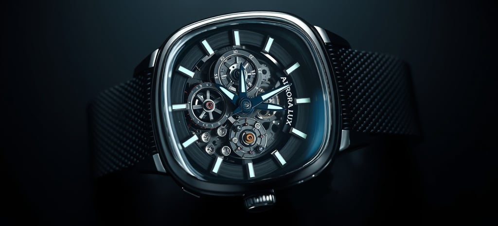 Jam Tangan dengan Desain Transparan