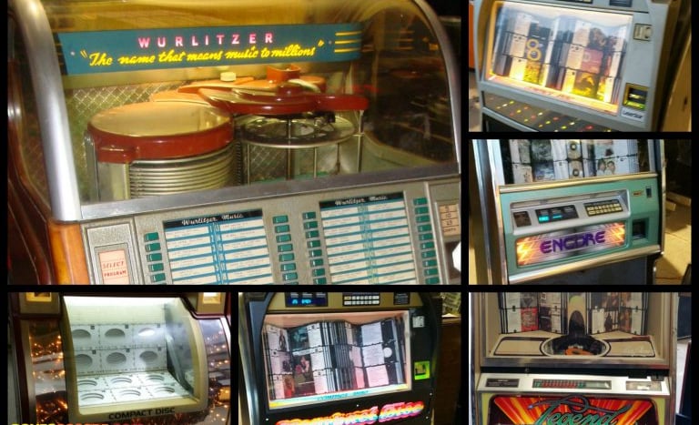 collage with different jukeboxes