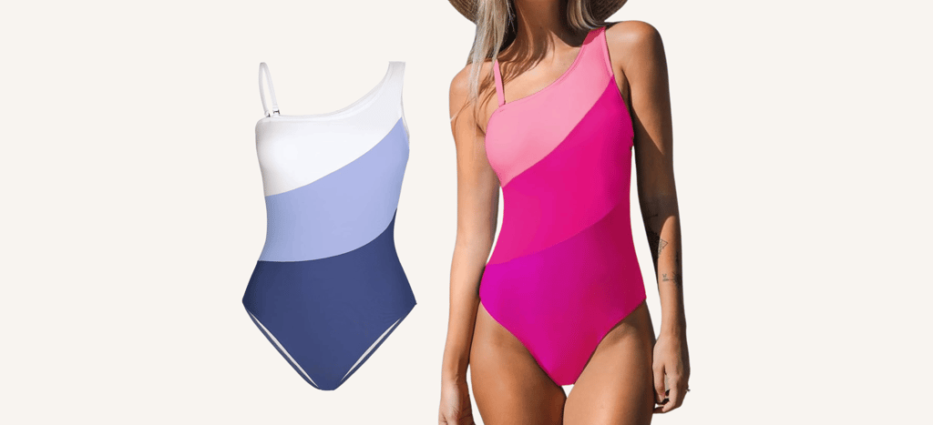 amazon.it cupshe contrast color one piece swimsuit for modest decent sexy moms