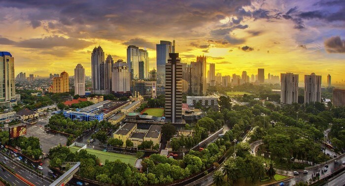 modern urban city