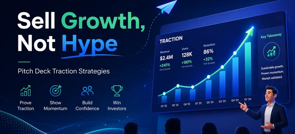 Sell Growth, Not Hype: Pitch Deck Traction Strategies