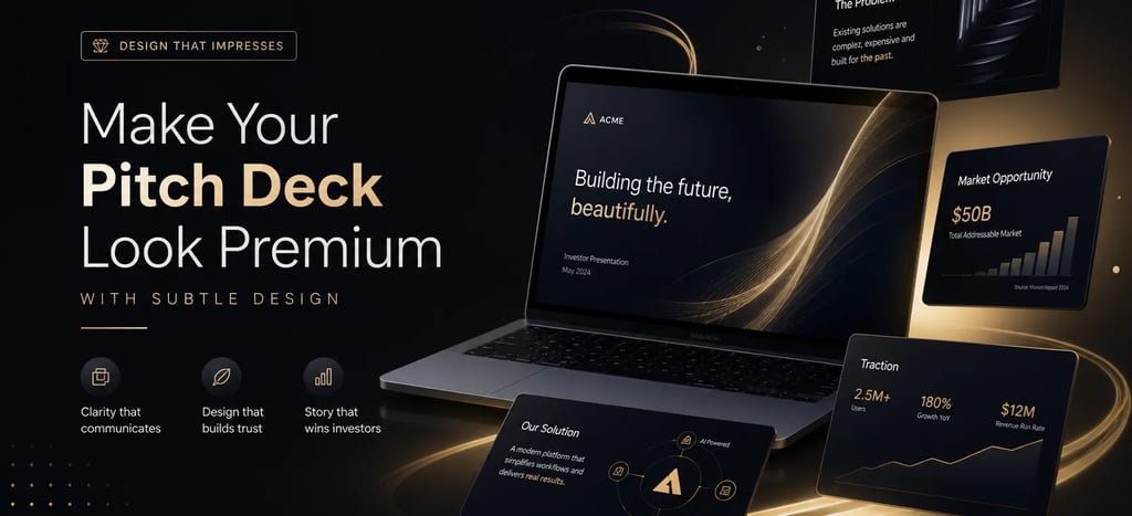 Make Your Pitch Deck Look Premium With Subtle Design