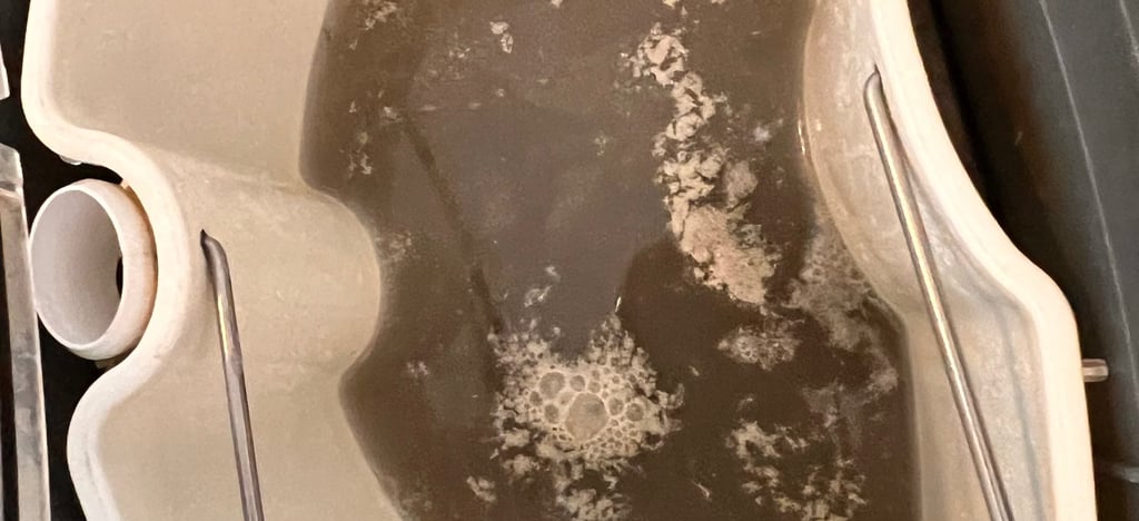 dirt water after sofa cleaning