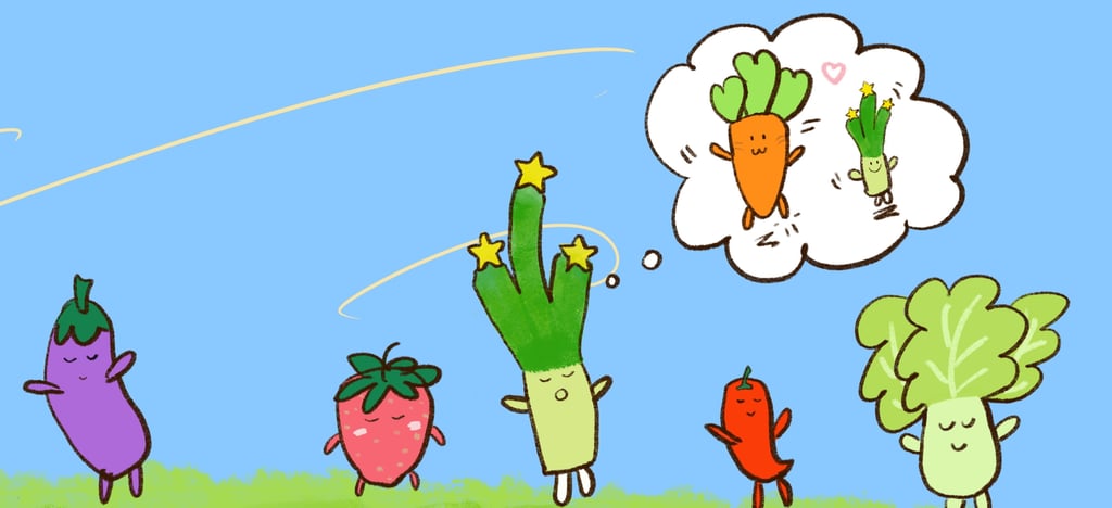Baby Leek & Friends doing Vegebu Exercise in school