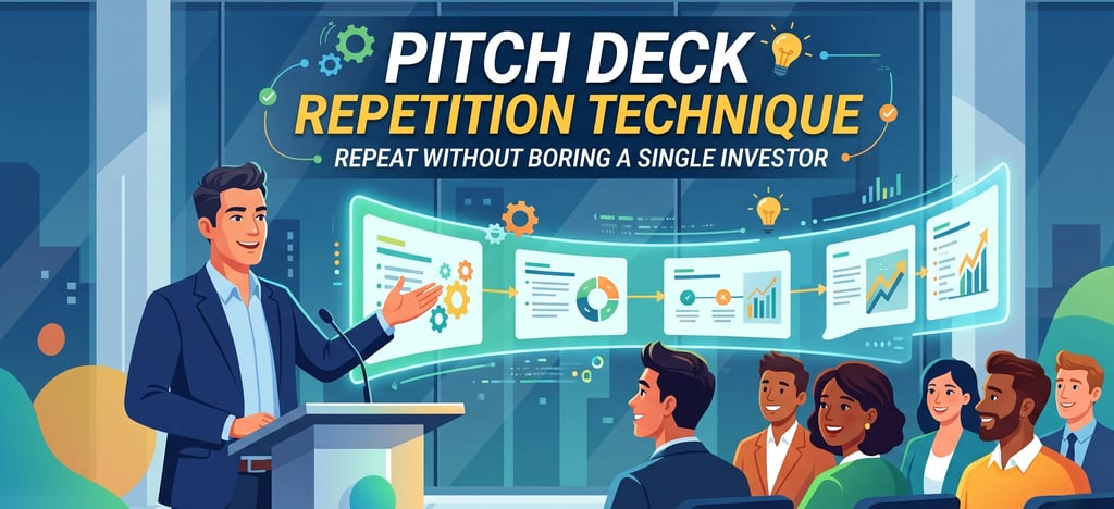 Pitch Deck Repetition Technique: Repeat Without Boring a Single Investor