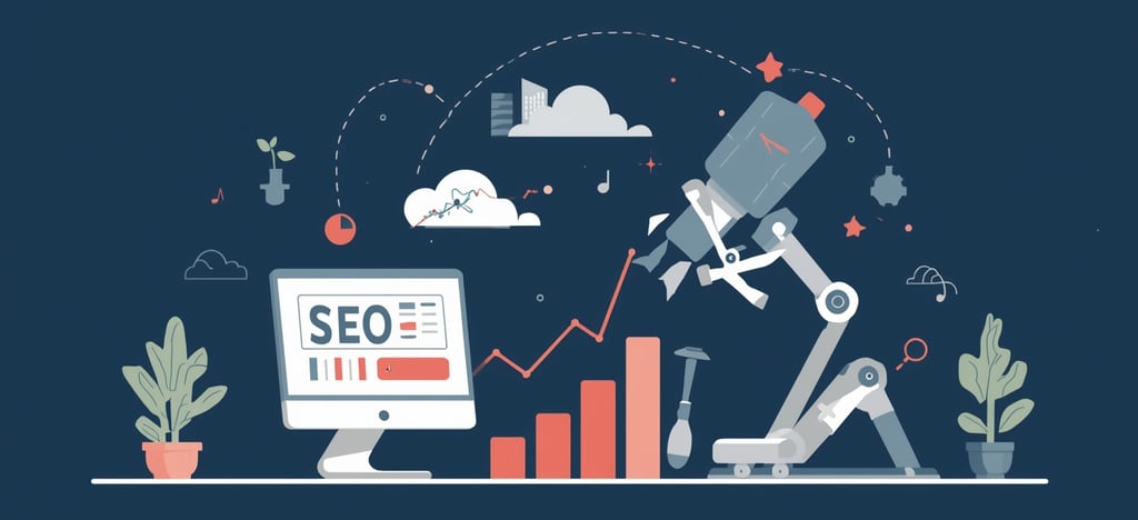 um robô que está sentado em uma mesa com um computador 