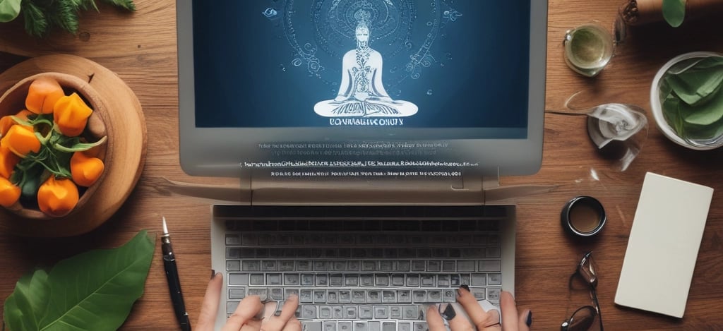 A vintage typewriter with a piece of paper inserted, displaying the words 'HOLISTIC HEALTH' in bold, capital letters.