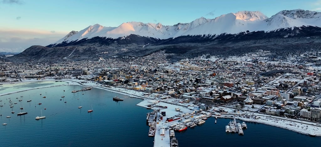 Aerial Photo of Ushuaia, Tierra del Fuego, Argentina