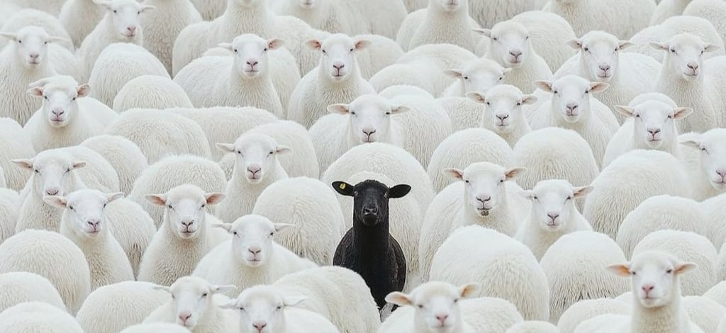 Mouton noir de la famille