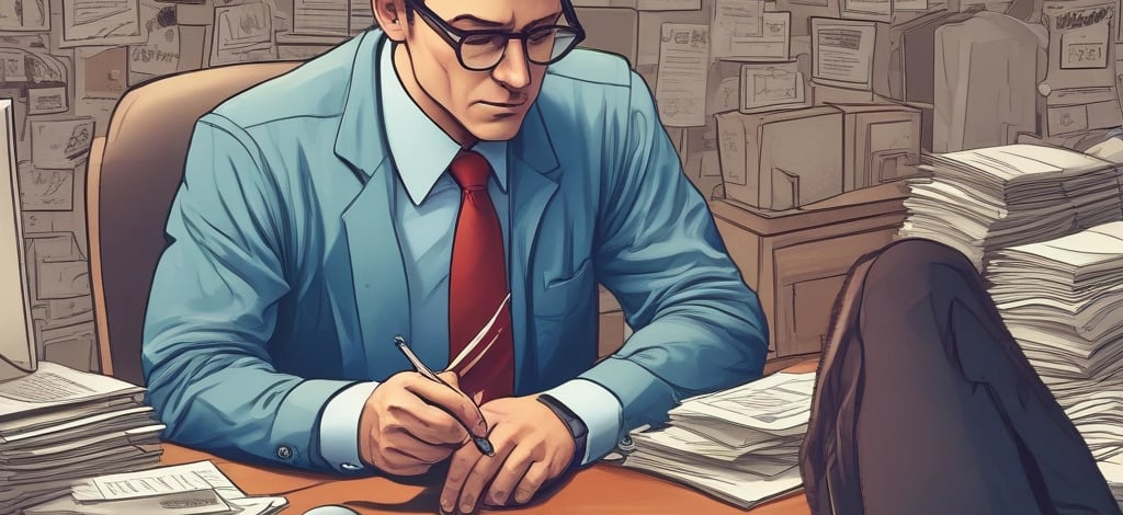 Elderly couple managing finances at home