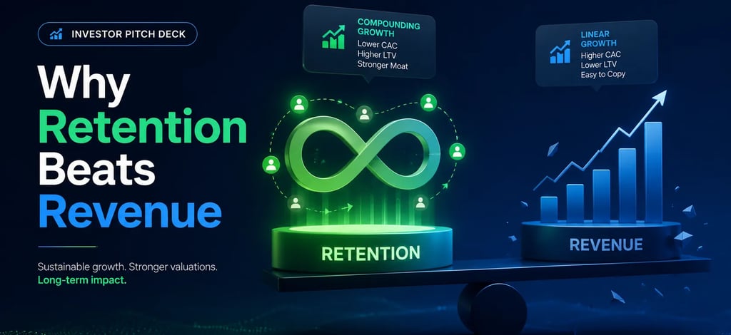 Investor Pitch Deck: Why Retention Beats Revenue