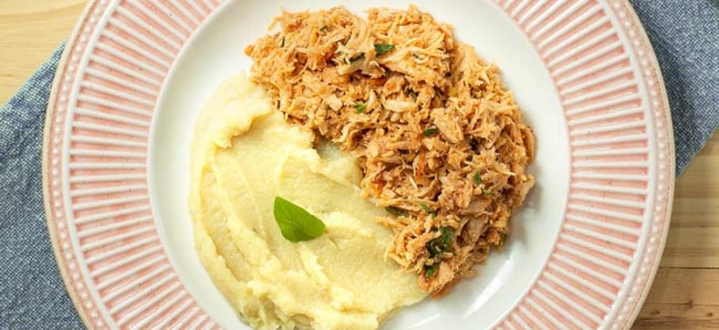 Receita Fitness de Frango Desfiado Cremoso