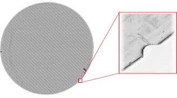 Crystalline defect on semiconductor wafer during inspection