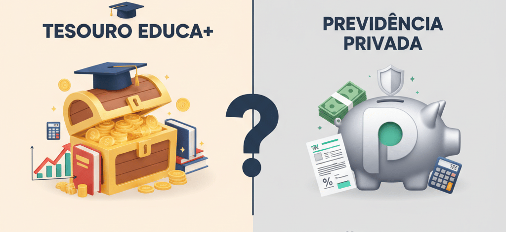 tesouro educa+ vs Previdencia Privada