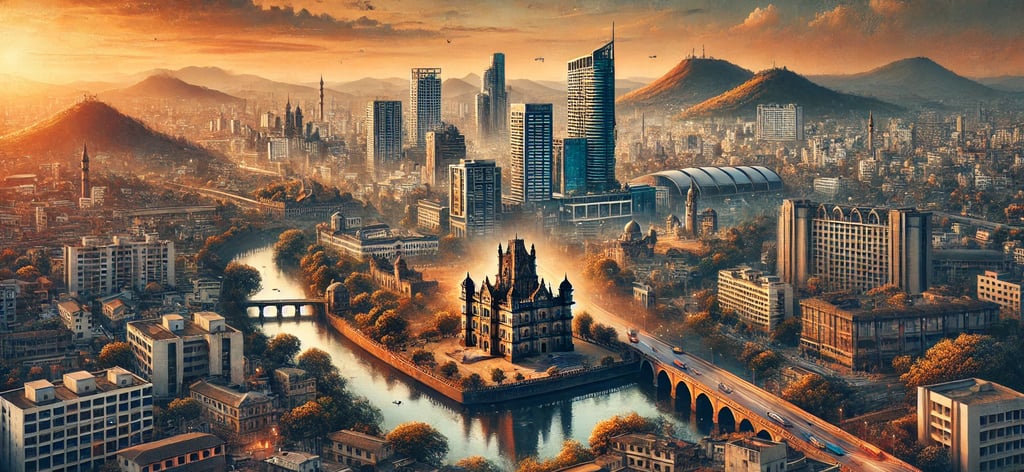 AI image of pune skyline