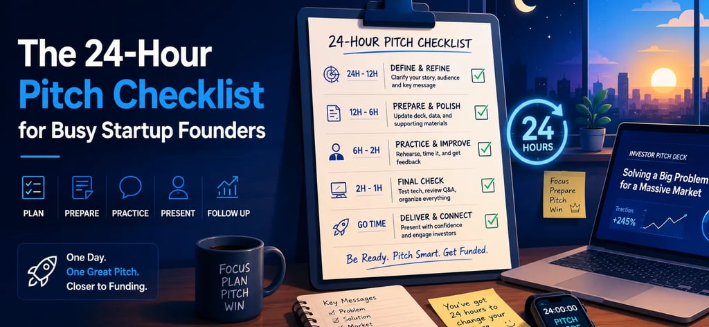 The 24-Hour Pitch Checklist for Busy Startup Founders