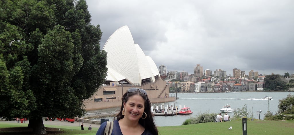 foto da autora visitando o jardim botânico em sydney australia