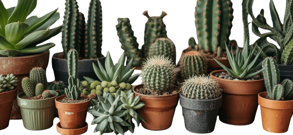 Variety of Cacti Plants