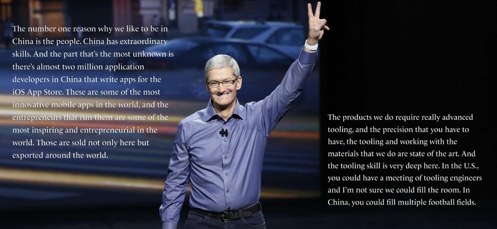 Tim Cook's Insights into manufacturing in China