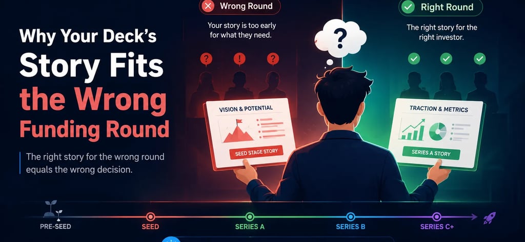 Why Your Deck's Story Fits the Wrong Funding Round
