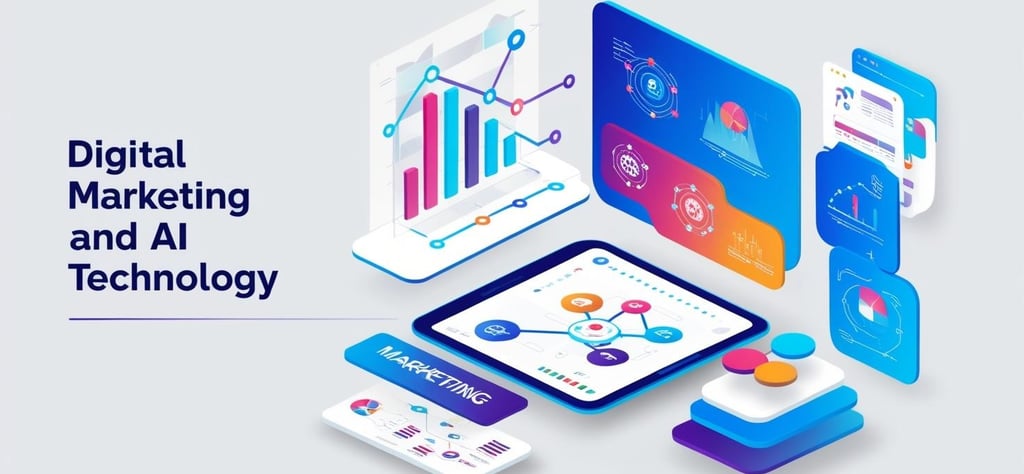 Digital Marketing + AI Tech Visual