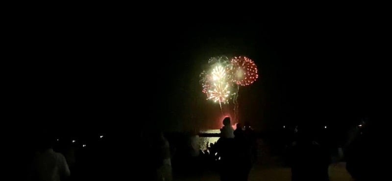 Feuerwerk Silvester Hawai'i Honolulu Waikiki Annerschtwo