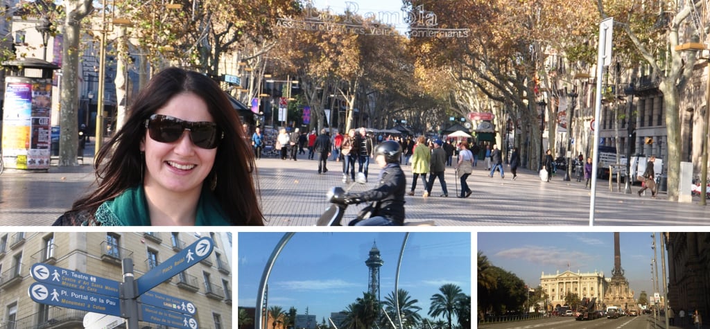 Paisagem do Porto de Barcelona com vista em direção à La Rambla