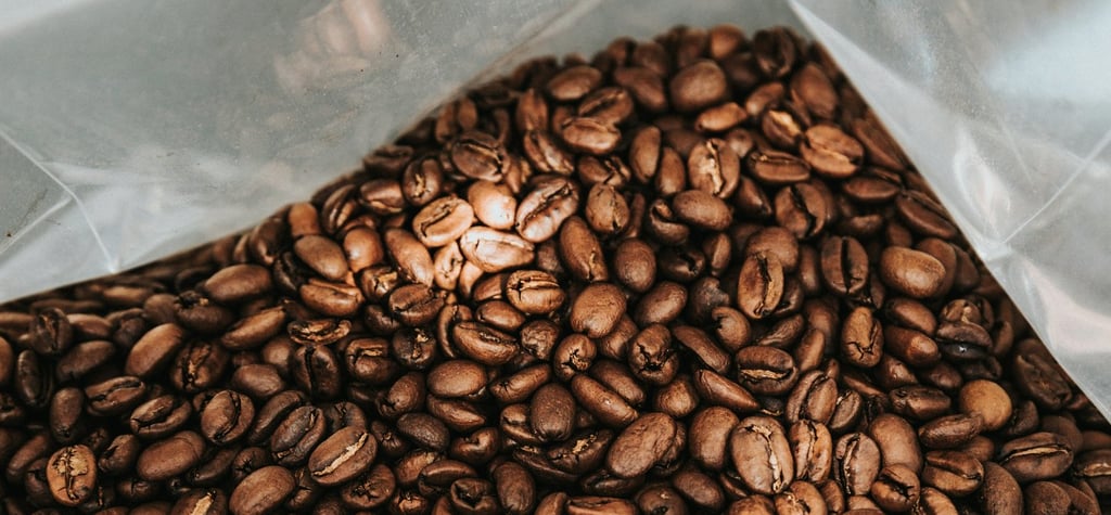 coffee beans in a bag