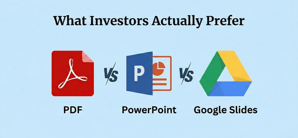 Comparison of investor preferred pitch deck file formats