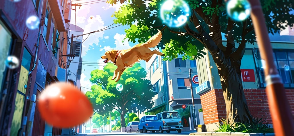 People and objects floating above Earth as gravity vanishes