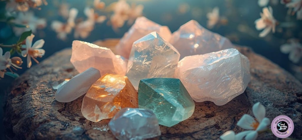 Crystals for Flower Moon Soul Sisters Tarot