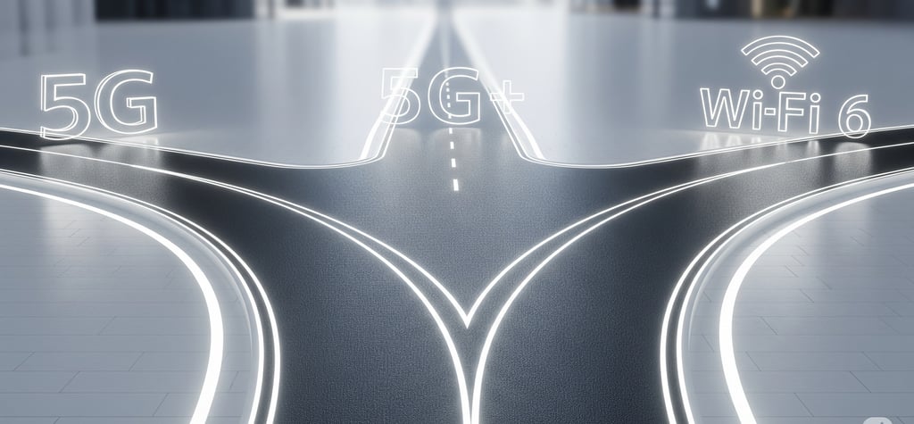 uma estrada com uma placa indicando 5g