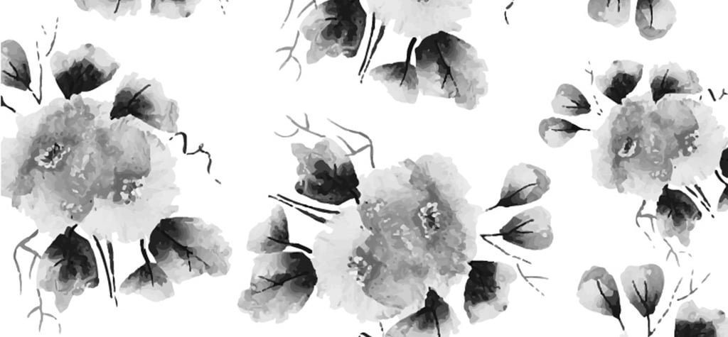 Black and white flowers